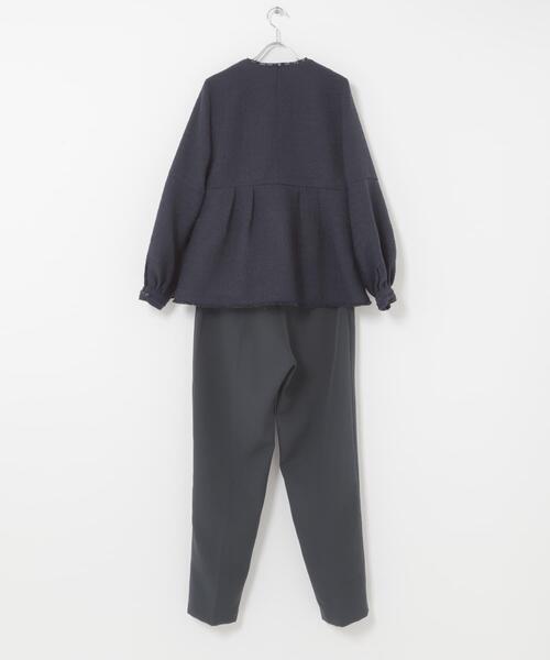 URBAN RESEARCH ROSSO WOMEN（アーバンリサーチ　ロッソ）の「『WEB限定』ツイードペプラムジャケット+パンツ（セットアップ・レディース・ネイビー・36/38）」の20枚目の写真
