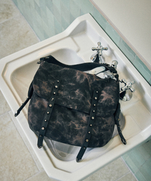 11AM30 Stud shoulder bag _ Burgundy