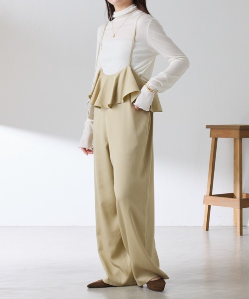 COLLAGE GALLARDAGALANTE（コラージュガリャルダガランテ）の「ラッフルサスペンダーパンツ（その他パンツ・レディース・ブラック/ベージュ・FREE）」の20枚目の写真