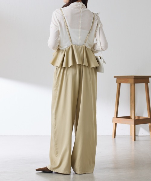 COLLAGE GALLARDAGALANTE（コラージュガリャルダガランテ）の「ラッフルサスペンダーパンツ（その他パンツ・レディース・ブラック/ベージュ・FREE）」の21枚目の写真