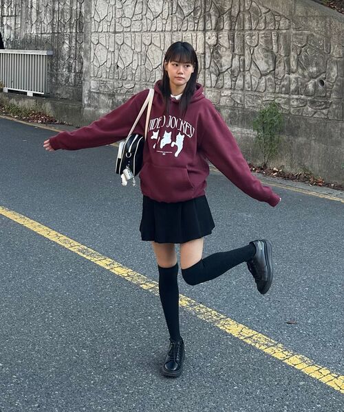 Video Jockey（ビデオジョッキー）の「ニャンニャンニャン フードパーカー [バーガンディ]（パーカー・レディース・その他・S/M/L/XL）」の21枚目の写真