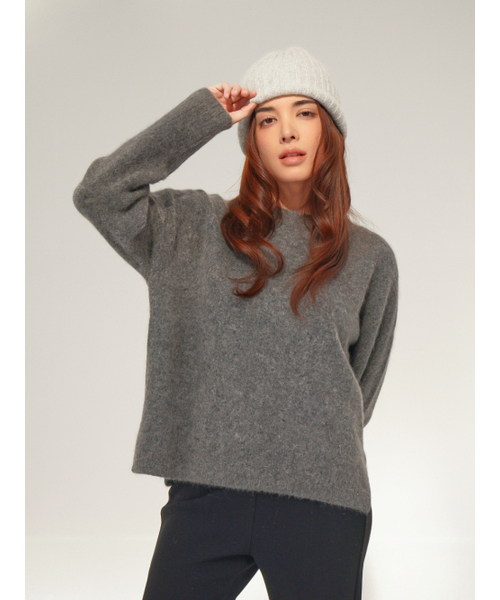 ACUD(アクド)の「Raccoon Fox Round neck Knit _Grey(ニット/セーター・レディース・グレー・FREE)」の4枚目の写真