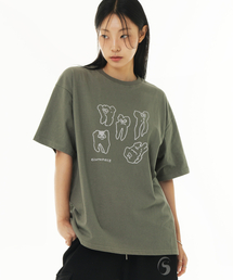PIECEMAKER（ピースメーカー）の「[EZwithPIECE] TEETH TEE (KHAKI)（Tシャツ/カットソー）」