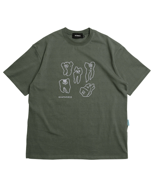 PIECEMAKER（ピースメーカー）の「[EZwithPIECE] TEETH TEE (KHAKI)（Tシャツ/カットソー・レディース・その他・L）」の2枚目の写真