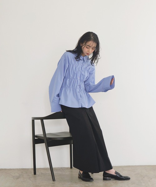 LIAN（リアン）の「シャーリングビスチェデザインシャツ（シャツ/ブラウス・レディース・オフホワイト/ブルー/ブルー系その他2/イエロー系その他/ピンク系その他/イエロー/ベージュ系その他/ピンク・FREE）」の12枚目の写真