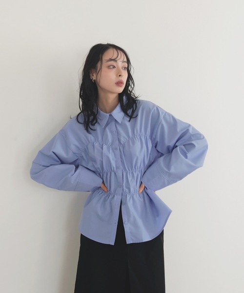 LIAN（リアン）の「シャーリングビスチェデザインシャツ（シャツ/ブラウス・レディース・オフホワイト/ブルー/ブルー系その他2/イエロー系その他/ピンク系その他/イエロー/ベージュ系その他/ピンク・FREE）」の14枚目の写真