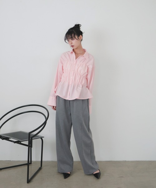 LIAN（リアン）の「シャーリングビスチェデザインシャツ（シャツ/ブラウス・レディース・オフホワイト/ブルー/ブルー系その他2/イエロー系その他/ピンク系その他/イエロー/ベージュ系その他/ピンク・FREE）」の16枚目の写真