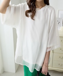 オーガンジー重ねTシャツ