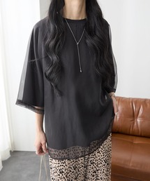 オーガンジー重ねTシャツ