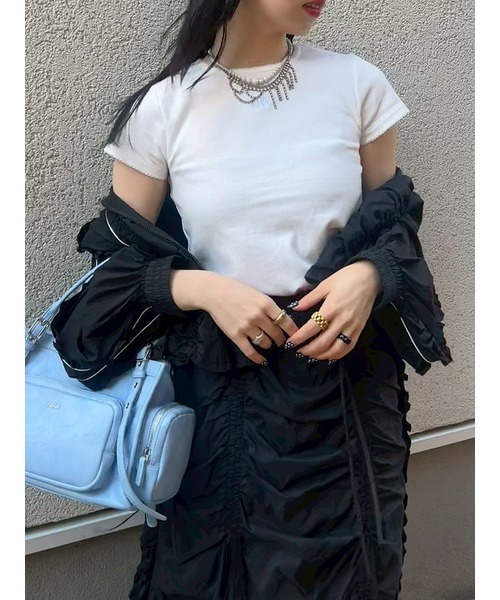 FURFUR（ファーファー）の「5daysTシャツ（Tシャツ/カットソー・レディース・ブラック/ライトブルー/ホワイト/レッド/ピンク・F）」の19枚目の写真