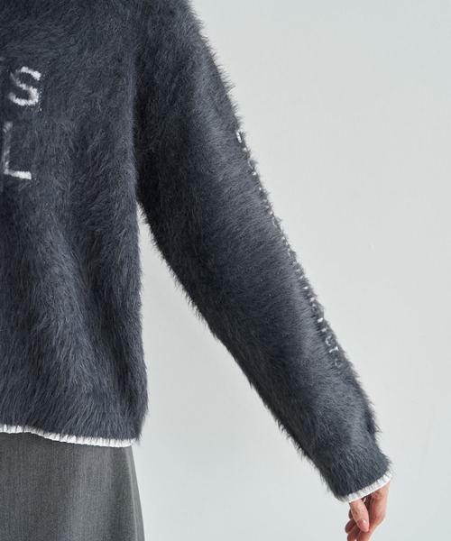 STYLE DELI（スタイルデリ）の「【LUXE】レタードしっとりシャギーニット（ニット/セーター・レディース・チャコールグレー/バーガンディー・FREE）」の10枚目の写真