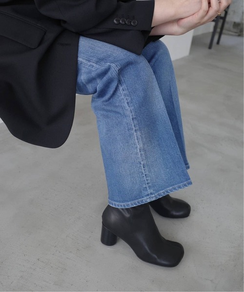 SLOBE IENA（スローブイエナ）の「《追加4》SLOBE スクエアトゥショートブーツ（ブーツ・レディース・ブラック・23cm/23.5cm/24cm/24.5cm/25cm）」の2枚目の写真