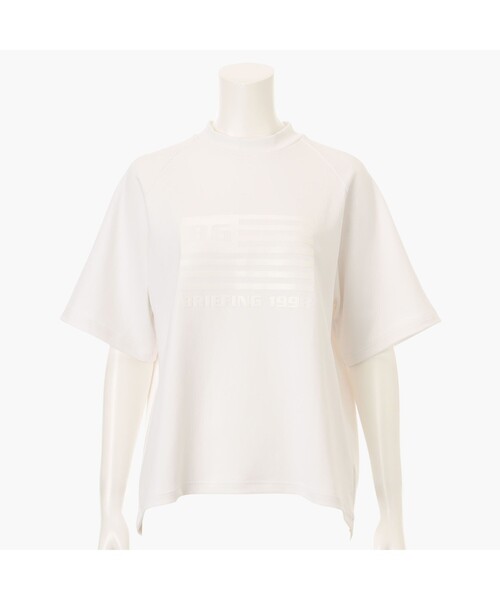 BRIEFING(ブリーフィング)の「【BRIEFING GOLF/ブリーフィングゴルフ】WOMEN’S BG FLAG HIGHNECK (リラックスフィット)(Tシャツ/カットソー・レディース・ホワイト/ブラック/グレー・S/M)」の1枚目の写真