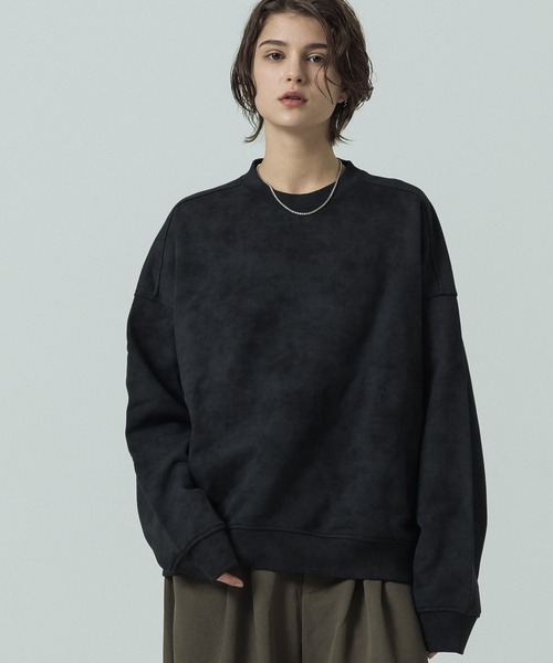 SLICK（スリック）の「【SLICK/スリック】Used Printed Sweat Short Pullover/ユーズドプリントショートレングススウェット/ビンテージ/短丈（Tシャツ/カットソー・メンズ・ブラック/グレー・1/2/3）」の2枚目の写真