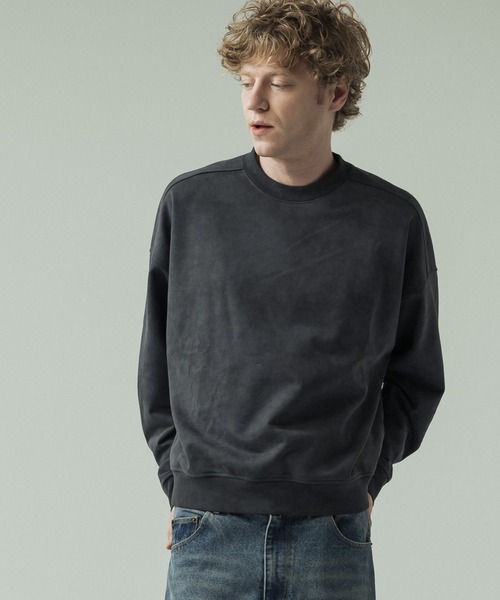 SLICK（スリック）の「【SLICK/スリック】Used Printed Sweat Short Pullover/ユーズドプリントショートレングススウェット/ビンテージ/短丈（Tシャツ/カットソー・メンズ・ブラック/グレー・1/2/3）」の3枚目の写真