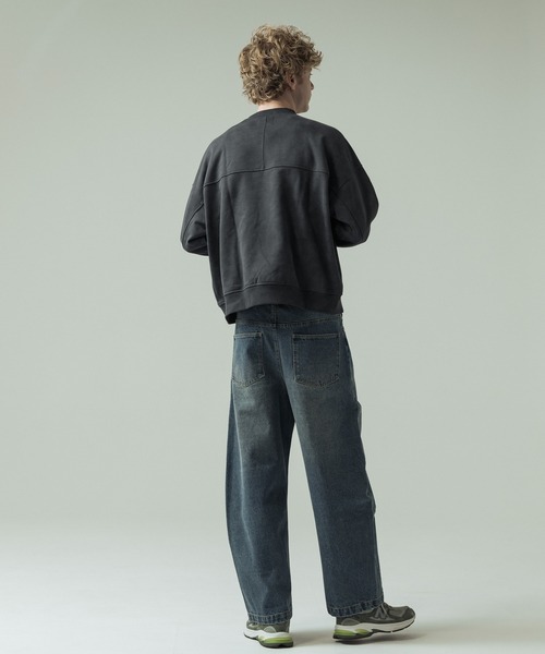 SLICK（スリック）の「【SLICK/スリック】Used Printed Sweat Short Pullover/ユーズドプリントショートレングススウェット/ビンテージ/短丈（Tシャツ/カットソー・メンズ・ブラック/グレー・1/2/3）」の11枚目の写真