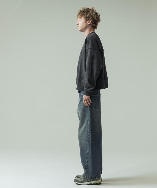 SLICK（スリック）の「【SLICK/スリック】Used Printed Sweat Short Pullover/ユーズドプリントショートレングススウェット/ビンテージ/短丈（Tシャツ/カットソー・メンズ・ブラック/グレー・1/2/3）」の13枚目の写真