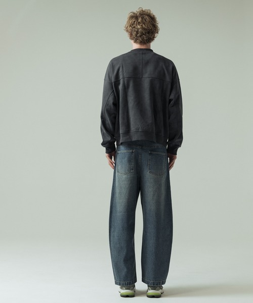 SLICK（スリック）の「【SLICK/スリック】Used Printed Sweat Short Pullover/ユーズドプリントショートレングススウェット/ビンテージ/短丈（Tシャツ/カットソー・メンズ・ブラック/グレー・1/2/3）」の14枚目の写真