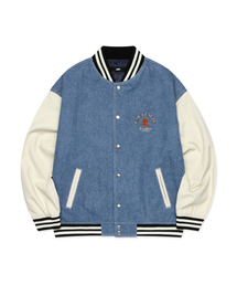 LMC | DENIM VARSITY JACKET blue(スタジャン)