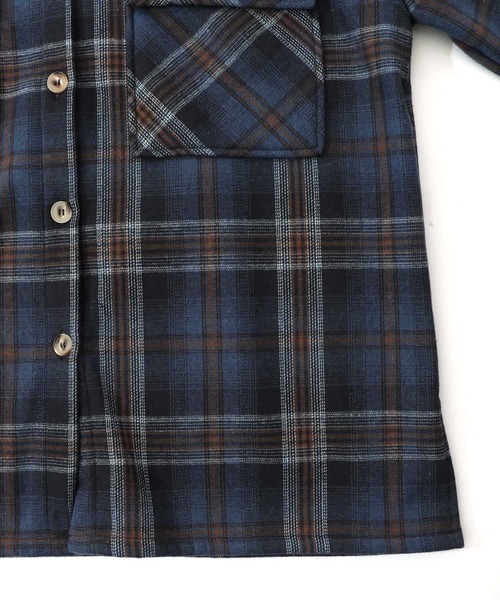 ScoLar（スカラー）の「153758：わんコレ柄ネルチェック×ボアシャツアウター（Tシャツ/カットソー・レディース・ネイビー/ブラウン・M）」の19枚目の写真