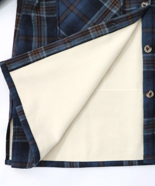 ScoLar（スカラー）の「153758：わんコレ柄ネルチェック×ボアシャツアウター（Tシャツ/カットソー・レディース・ネイビー/ブラウン・M）」の20枚目の写真