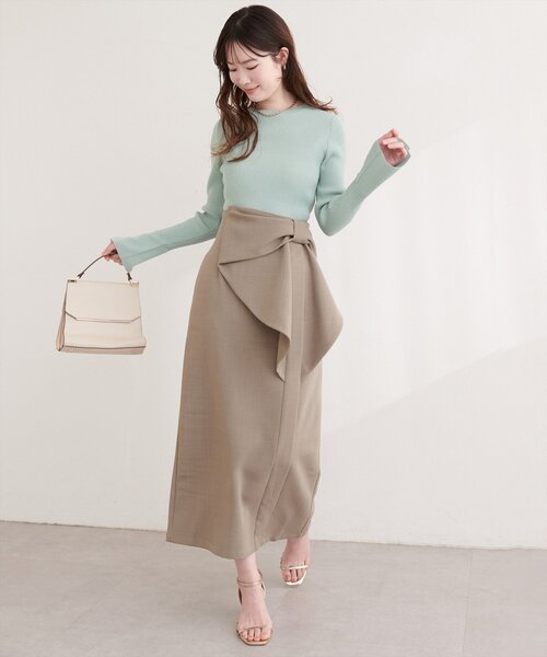 natural couture（ナチュラルクチュール）の「袖口ハトメ釦クルーネックニットプルオーバー（ニット/セーター・レディース・ピンク/グレー/ミント/イエロー/オフホワイト/ブラック・FREE）」の16枚目の写真