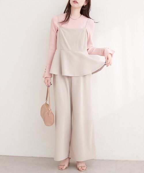 natural couture（ナチュラルクチュール）の「袖口ハトメ釦クルーネックニットプルオーバー（ニット/セーター・レディース・ピンク/グレー/ミント/イエロー/オフホワイト/ブラック・FREE）」の12枚目の写真