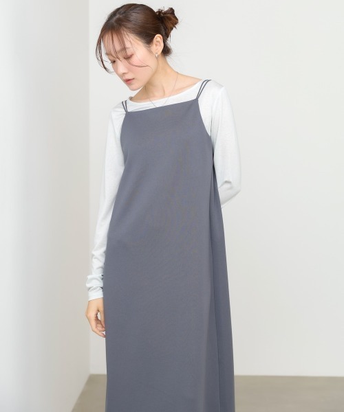 Bab(バブ)の「【選べるサイズ展開】カップ付裾レースキャミワンピース(ワンピース・レディース・ベージュ/チャコールグレー・S/M)」の5枚目の写真