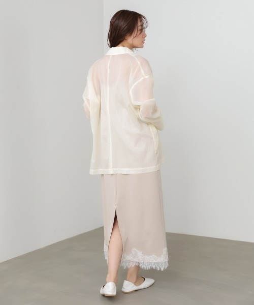 Bab(バブ)の「【選べるサイズ展開】カップ付裾レースキャミワンピース(ワンピース・レディース・ベージュ/チャコールグレー・S/M)」の19枚目の写真