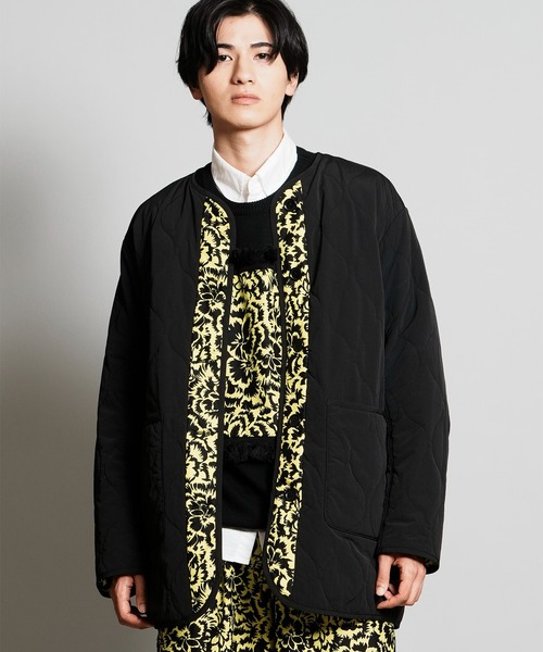 moyan ecri(モヤン エクリ)の「<moyan ecri>リバーシブルキルトナイロンブルゾンREVERSIBLE QUILT BLOUSON(ブルゾン・メンズ・ライトカーキ/ダークカーキ/ブラック系その他・FREE)」の2枚目の写真