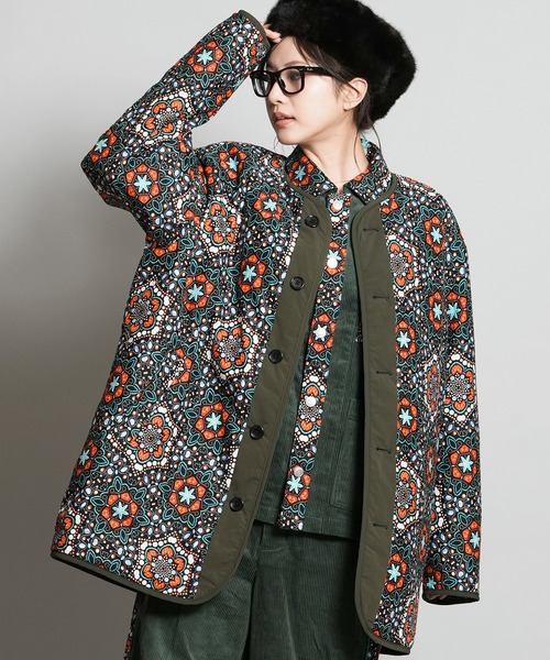 moyan ecri(モヤン エクリ)の「<moyan ecri>リバーシブルキルトナイロンブルゾンREVERSIBLE QUILT BLOUSON(ブルゾン・メンズ・ライトカーキ/ダークカーキ/ブラック系その他・FREE)」の4枚目の写真