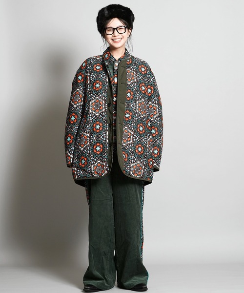 moyan ecri(モヤン エクリ)の「<moyan ecri>リバーシブルキルトナイロンブルゾンREVERSIBLE QUILT BLOUSON(ブルゾン・メンズ・ライトカーキ/ダークカーキ/ブラック系その他・FREE)」の5枚目の写真