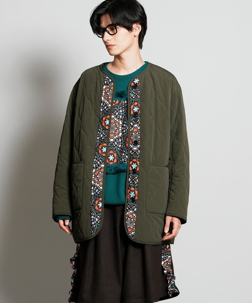 moyan ecri(モヤン エクリ)の「<moyan ecri>リバーシブルキルトナイロンブルゾンREVERSIBLE QUILT BLOUSON(ブルゾン・メンズ・ライトカーキ/ダークカーキ/ブラック系その他・FREE)」の6枚目の写真