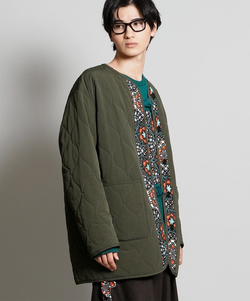 moyan ecri(モヤン エクリ)の「<moyan ecri>リバーシブルキルトナイロンブルゾンREVERSIBLE QUILT BLOUSON(ブルゾン・メンズ・ライトカーキ/ダークカーキ/ブラック系その他・FREE)」の8枚目の写真