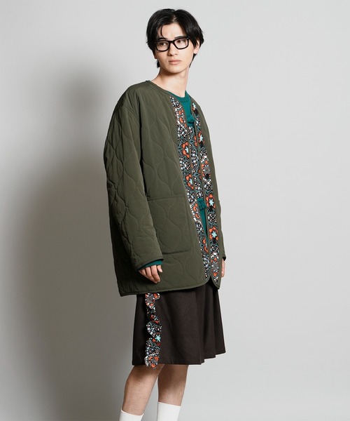 moyan ecri(モヤン エクリ)の「<moyan ecri>リバーシブルキルトナイロンブルゾンREVERSIBLE QUILT BLOUSON(ブルゾン・メンズ・ライトカーキ/ダークカーキ/ブラック系その他・FREE)」の10枚目の写真