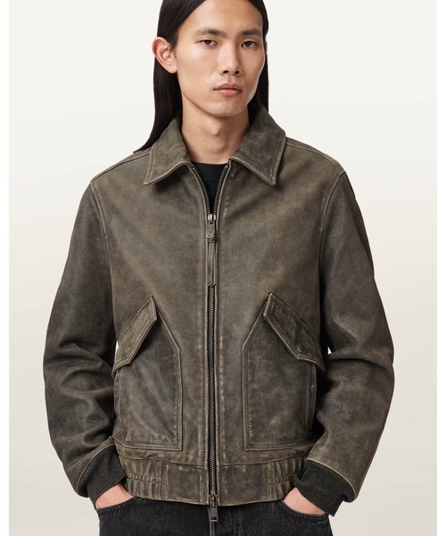 ALLSAINTS(オールセインツ)の「MARLAND AVIATOR LEATHER JACKET | MARLAND アビエーター レザー ジャケット(その他アウター・メンズ・ブラック系その他・XL/XS/S/L/M)」の2枚目の写真