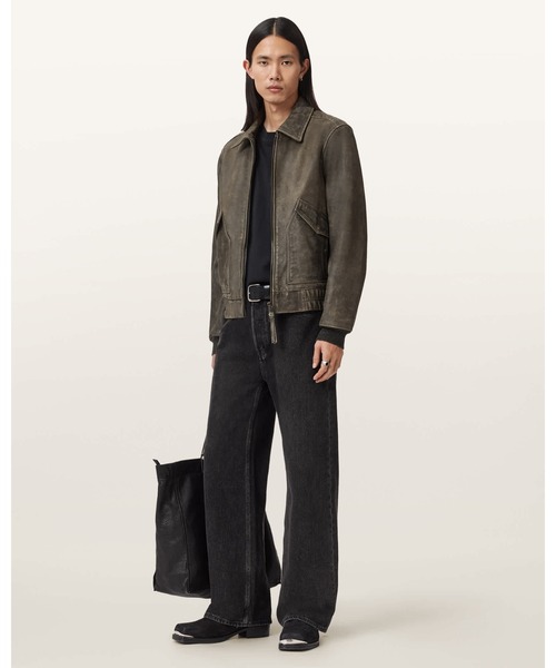 ALLSAINTS(オールセインツ)の「MARLAND AVIATOR LEATHER JACKET | MARLAND アビエーター レザー ジャケット(その他アウター・メンズ・ブラック系その他・XL/XS/S/L/M)」の3枚目の写真