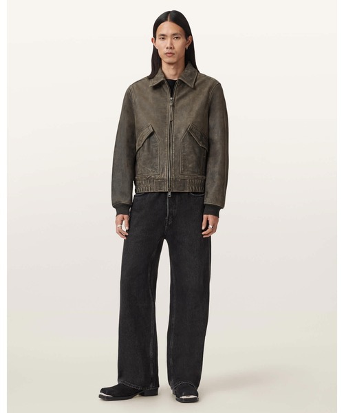 ALLSAINTS(オールセインツ)の「MARLAND AVIATOR LEATHER JACKET | MARLAND アビエーター レザー ジャケット(その他アウター・メンズ・ブラック系その他・XL/XS/S/L/M)」の6枚目の写真