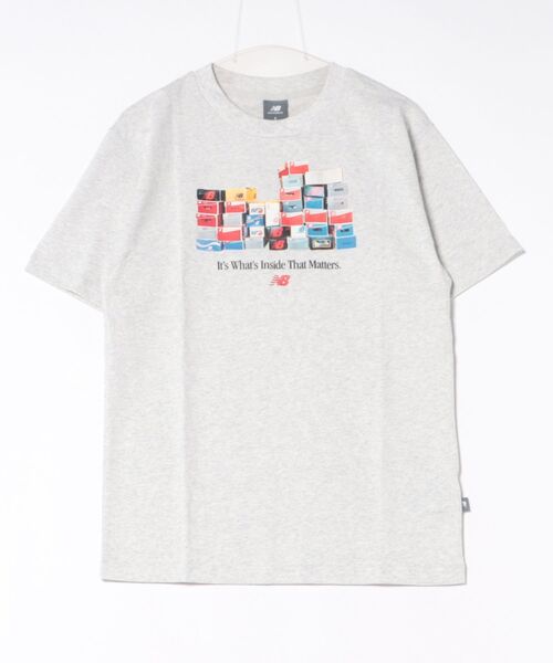 NEW BALANCE(ニューバランス)の「New Balance ニューバランス M ボックスT ショートスリーブ MT61H0DXAHH AHH(Tシャツ/カットソー・メンズ・グレー・LARGE/MEDIUM/SMALL/XX-LARGE/X-LARGE)」の1枚目の写真