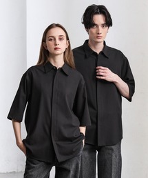 CLEL（クレイル）の「【CLEL】Summer Wool Blend Short Sleeve Regular Collar Shirt / サマーウールブレンド 半袖レギュラーカラーシャツ【セットアップ対応】（シャツ/ブラウス）」