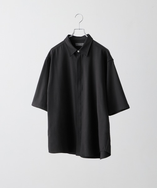 CLEL（クレイル）の「【CLEL】Summer Wool Blend Short Sleeve Regular Collar Shirt / サマーウールブレンド 半袖レギュラーカラーシャツ【セットアップ対応】（シャツ/ブラウス・メンズ・グレー/ナチュラル/モカ/ブラック・XS/L/M/S）」の5枚目の写真