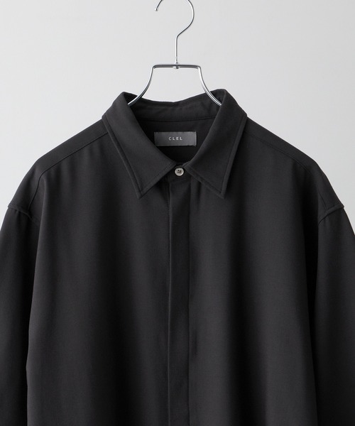 CLEL（クレイル）の「【CLEL】Summer Wool Blend Short Sleeve Regular Collar Shirt / サマーウールブレンド 半袖レギュラーカラーシャツ【セットアップ対応】（シャツ/ブラウス・メンズ・グレー/ナチュラル/モカ/ブラック・XS/L/M/S）」の8枚目の写真