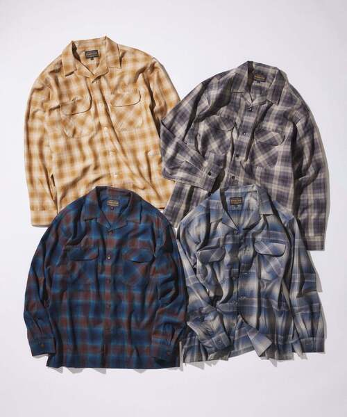 PENDLETON(ペンドルトン)の「PENDLETON / ペンドルトン 別注 オープンカラーシャツ(シャツ/ブラウス・メンズ・コバルトブルー/ベージュ/ブラウン系その他/ブラック・MEDIUM/LARGE)」の5枚目の写真