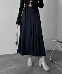【jiasecond.】プリーツロングスカート / ボトムス スカート プリーツ ロングスカート リボン ZOZOTOWN限定