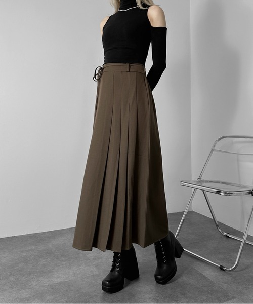 jiasecond.(ジアセカンド)の「【jiasecond.】プリーツロングスカート / ボトムス スカート プリーツ ロングスカート リボン ZOZOTOWN限定(スカート・レディース・ネイビー/ブラウン/グレー・FREE)」の13枚目の写真