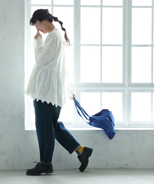 soulberry（ソウルベリー）の「「わがまま別注」ゆったり好きの、すっきりデニムパンツ（デニムパンツ・レディース・サックスブルー/ネイビー/ブルー・M/S/L/LL）」の10枚目の写真