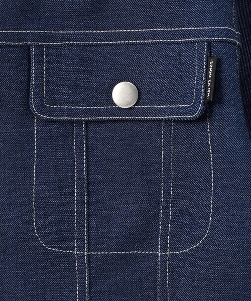 COMME CA ISM（コムサイズム）の「デニムライクストレッチ フード付き Gジャン（ブルゾン・キッズ・ブルー・100cm/110cm/120cm/130cm/140cm/150cm）」の5枚目の写真