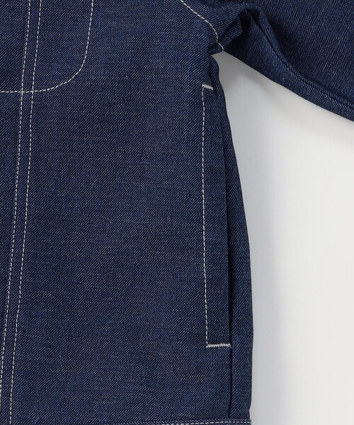 COMME CA ISM（コムサイズム）の「デニムライクストレッチ フード付き Gジャン（ブルゾン・キッズ・ブルー・100cm/110cm/120cm/130cm/140cm/150cm）」の7枚目の写真