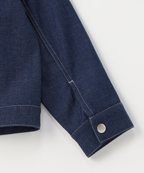 COMME CA ISM（コムサイズム）の「デニムライクストレッチ フード付き Gジャン（ブルゾン・キッズ・ブルー・100cm/110cm/120cm/130cm/140cm/150cm）」の9枚目の写真