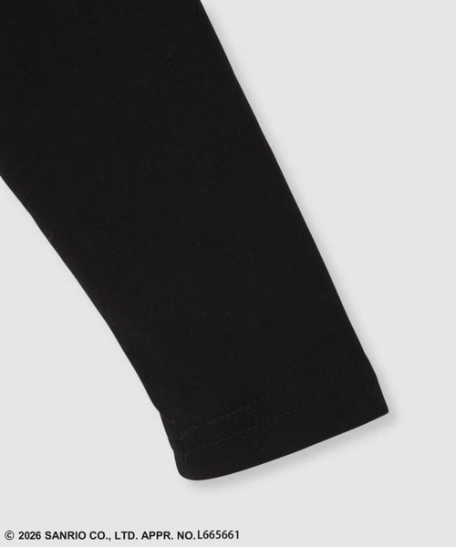 sanrio(サンリオ)の「【Sanrio/サンリオ 】キャラクター 長袖Tシャツ モチーフ刺繍(Tシャツ/カットソー・キッズ・ブラック/ホワイト・120/130/140/150/160/110)」の6枚目の写真